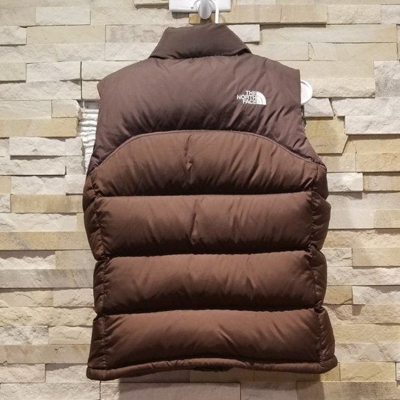 North Face Womens Small Brown Retro 96 Vintage Nuptse Puffer Vest Jacket Ladies - Picture 7 of 7